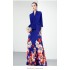 Factory direct sales of Miyake pleated bat sleeve lace up short jacket+fashionable printed pleated skirt