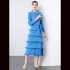 Factory direct sales of Miyake pleated fish silk thread wavy ruffle edge cake skirt pleated dress