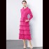 Factory direct sales of Miyake pleated fish silk thread wavy ruffle edge cake skirt pleated dress