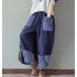 Cross border 2020 Spring and Autumn collection new AliExpress patchwork cotton and linen wide leg pants loose women's printed pants