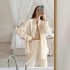 Elastic Wash Water Wrinkle Set Women's Home Clothes Long Sleeve 2-piece Set Nightwear Women's Casual Pants Set 2023 New Style