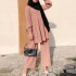 Women's Fashion Muslim Hoodie Set Wide Leg Shirt and Pants Set Elegant Solid Color Set Spring and Autumn