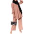 Women's Fashion Muslim Hoodie Set Wide Leg Shirt and Pants Set Elegant Solid Color Set Spring and Autumn