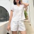 Cross border Amazon 2024 summer matching set women's short sleeved top casual shorts two-piece set urban sportswear