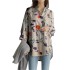 Cross border 2023 Amazon AliExpress independent station long sleeved loose oversized casual irregular printed women's shirt