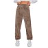 2024 European and American foreign trade autumn and winter women's clothing solid color fashionable plush casual pants loose and comfortable plush warm home pants for women