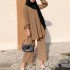 Women's Fashion Muslim Hoodie Set Wide Leg Shirt and Pants Set Elegant Solid Color Set Spring and Autumn