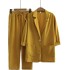 Women's cotton and linen 2-piece suit jacket+pants autumn loose and fashionable casual cotton and linen suit top set