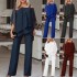 Bat sleeve top, pants, women's casual off shoulder irregular party set, elegant two-piece set, 2024 spring summer autumn