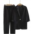 Women's cotton and linen 2-piece suit jacket+pants autumn loose and fashionable casual cotton and linen suit top set