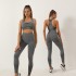 Seamless smiling face, dotted peach buttocks, yoga pants, I-shaped bra, sports vest, fitness yoga suit, two-piece set for women