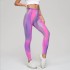 New cross-border tie dye yoga pants from Europe and America, high waisted, tight fitting, elastic, sporty, running, sexy peach hip fitness pants