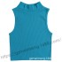 Solid color ribbed texture sleeveless top, hot and spicy new style, with elastic shaping inside, high neck yoga base shirt that can be worn outside