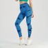 Cross border tie dye yoga pants for women in Europe and America, seamless nude feeling, peach hips, high waist, lifted buttocks, can be worn as sports and fitness pants