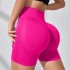 Cross border European and American seamless sports yoga shorts, peach hip lifting sports pants, belly hugging fitness pants, three part pants for women