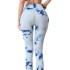 European and American yoga pants cross-border tie dye high waist lifting buttocks seamless running peach buttocks sports tight fitting fitness pants for women