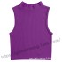 Solid color ribbed texture sleeveless top, hot and spicy new style, with elastic shaping inside, high neck yoga base shirt that can be worn outside