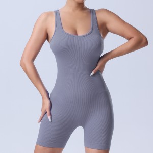 New Cross border Seamless Peach Hip Yoga Pants Cross Back Sexy One piece Fitness Suit Yoga Suit Set for Women Summer