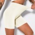 Threaded yoga shorts, popular in Europe and America, seamless high waisted and perky sports, tight fitting fitness shorts for women