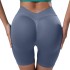 Cross border new seamless V-waist peach hip lifting yoga pants, summer running and fitness pants, quick drying yoga clothes