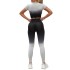 European and American seamless gradient yoga suit set with peach hips, high waist and hip lifting yoga pants, quick drying top, fitness suit