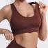 Cross border high-strength seamless yoga clothes, women's gathering shock-absorbing fitness clothes, summer running sports vest top