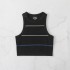 Cross border round neck colored striped sports vest, fitness suit, running jacket, streetwear, yoga