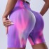 Aurora Tie Dyeing Yoga Pants for Women, Tight Tight Fit and Fitness Pants, Aurora Running High Waist Peach Hip Yoga Shorts