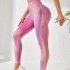 Seamless yoga pants cross-border European and American Aurora hip lifting tight sports pants high waisted fitness sports pants for women