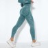 European and American seamless washed knitted moisture absorbing and sexy peach buttocks sweat wicking yoga pants with high waist and abdominal compression sports and fitness pants