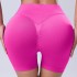 Cross border seamless knitted cross yoga pants, peach hip lifting sports quick drying breathable shorts, three quarter yoga pants