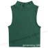 Solid color ribbed texture sleeveless top, hot and spicy new style, with elastic shaping inside, high neck yoga base shirt that can be worn outside