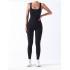 Cross border thread jumpsuit, seamless elastic sportswear, fitness jumpsuit, yoga jumpsuit, jumpsuit for Europe and America