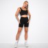 New European and American Ins seamless knitted sexy sports short sleeved shorts yoga suit yoga set for women