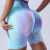 Seamless Color Aurora Yoga Shorts from Europe and America, Women's High Waist, Hip Lifting, and Abdominal Shrinking Gradient Yoga Pants, Sports and Fitness Pants, Summer