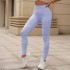 New European and American Cross border Seamless Sand Washed V-waist Yoga Pants Super Elastic Sports Running Jacquard Peach Hip Upright Fitness Pants