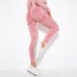 European and American seamless washed knitted moisture absorbing and sexy peach buttocks sweat wicking yoga pants with high waist and abdominal compression sports and fitness pants