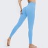 Cross border seamless knitted sexy peach hip yoga pants for women, sports tight fit, high waist, hip lifting, solid color base fitness pants