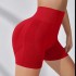 Cross border European and American seamless sports yoga shorts, peach hip lifting sports pants, belly hugging fitness pants, three part pants for women