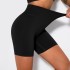 Threaded yoga shorts, popular in Europe and America, seamless high waisted and perky sports, tight fitting fitness shorts for women