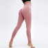 Cross border seamless knitted sexy peach hip yoga pants for women, sports tight fit, high waist, hip lifting, solid color base fitness pants