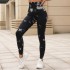 New seamless tie dye yoga pants, high waisted, cinched, breasted, tight fitting pants, hip lifting, fitness pants, running and shaping sports pants