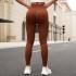 New V-waist thread seamless knitted yoga pants for women, high waisted peach hip lifting fitness pants, high stretch running sports pants