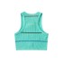 Cross border round neck colored striped sports vest, fitness suit, running jacket, streetwear, yoga