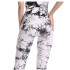 Tie dye sport high waisted peach lifting buttocks seamless outerwear jacquard running fitness yoga pants autumn and winter women