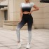 European and American seamless gradient yoga suit set with peach hips, high waist and hip lifting yoga pants, quick drying top, fitness suit