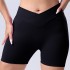 Cross border seamless knitted cross yoga pants, peach hip lifting sports quick drying breathable shorts, three quarter yoga pants