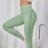 European and American seamless peach hip yoga pants with raised hips, chrysanthemum tight fit sports pants for women wearing outside