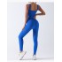 Cross border thread jumpsuit, seamless elastic sportswear, fitness jumpsuit, yoga jumpsuit, jumpsuit for Europe and America