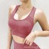 Sports shock resistant running integrated quick drying fitness vest with chest cushion and shorts yoga set for women's running volume version